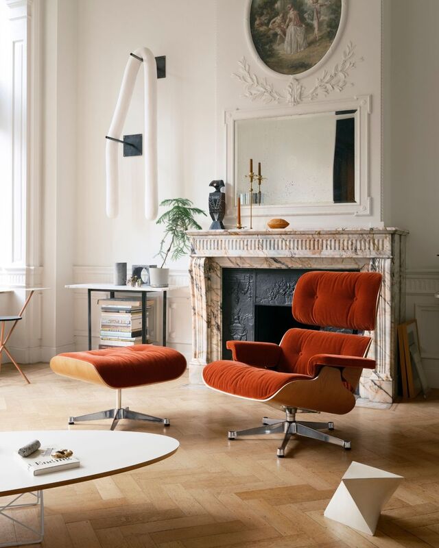 Mood Vitra Homestories for Winter 2025 HSFW25 Living Room Eames Lounge Chair& Ottoman Elliptical Table