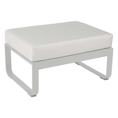 Fermob Polsterhocker 'Bellevie'  Metallgrau / Silber 38,  Grauweiss 81