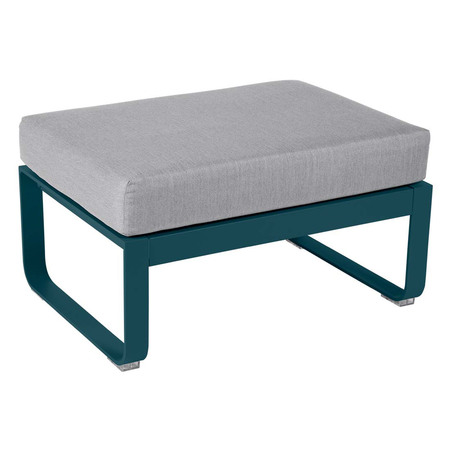 Fermob Polsterhocker 'Bellevie'  Acapulcoblau 21,  Flanellgrau 79