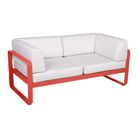 Fermob 2-Sitzer Club-Sofa 'Bellevie'  Capucine 45,  Grauweiss 81