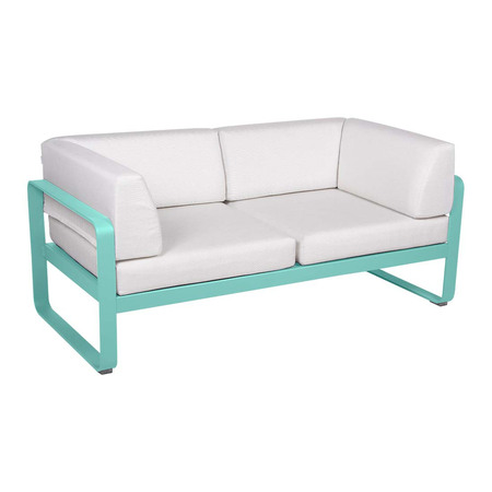 Fermob 2-Sitzer Club-Sofa 'Bellevie'  Lagunenblau 46,  Grauweiss 81
