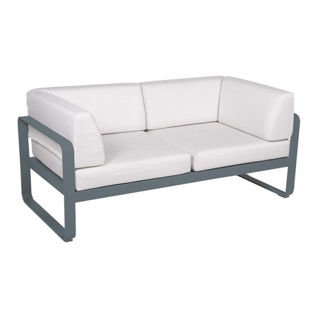 Fermob 2-Sitzer Club-Sofa 'Bellevie'  Gewittergrau 26,  Grauweiss 81
