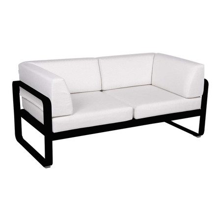 Fermob 2-Sitzer Club-Sofa 'Bellevie'  Anthrazit 47,  Grauweiss 81
