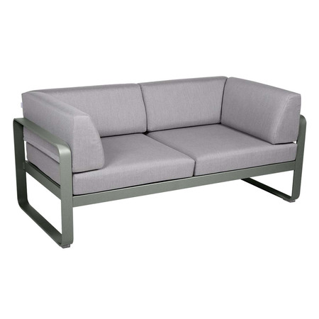 Fermob 2-Sitzer Club-Sofa 'Bellevie'  Rosmarin 48,  Flanellgrau 79