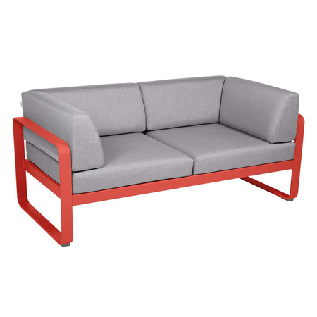 Fermob 2-Sitzer Club-Sofa 'Bellevie'  Capucine 45,  Flanellgrau 79