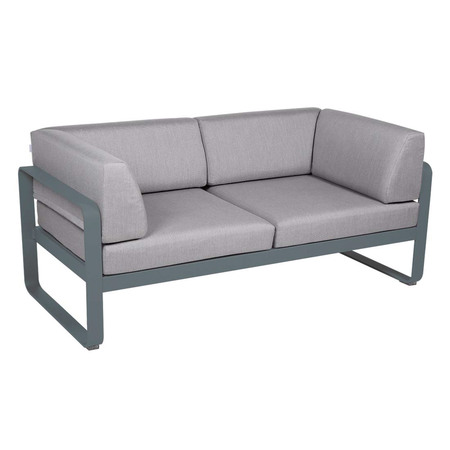 Fermob 2-Sitzer Club-Sofa 'Bellevie'  Gewittergrau 26,  Flanellgrau 79