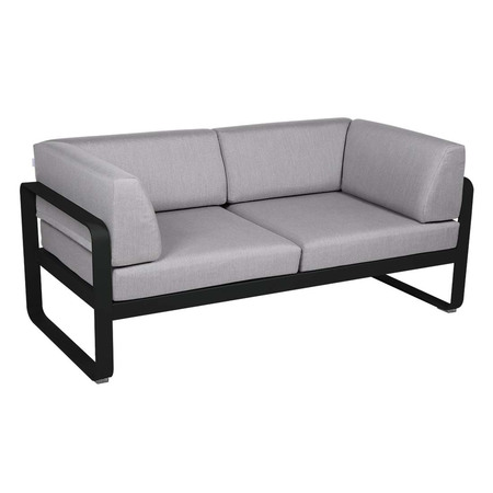 Fermob 2-Sitzer Club-Sofa 'Bellevie'  Anthrazit 47,  Flanellgrau 79