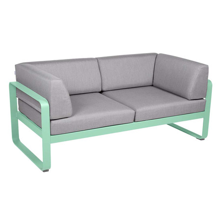 Fermob 2-Sitzer Club-Sofa 'Bellevie'  Opalgrün 83,  Flanellgrau 79