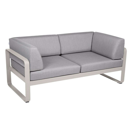 Fermob 2-Sitzer Club-Sofa 'Bellevie'  Lehmgrau A5	,  Flanellgrau 79
