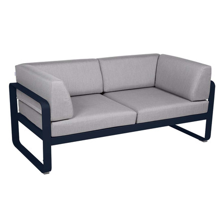 Fermob 2-Sitzer Club-Sofa 'Bellevie'  Abyssblau 92,  Flanellgrau 79