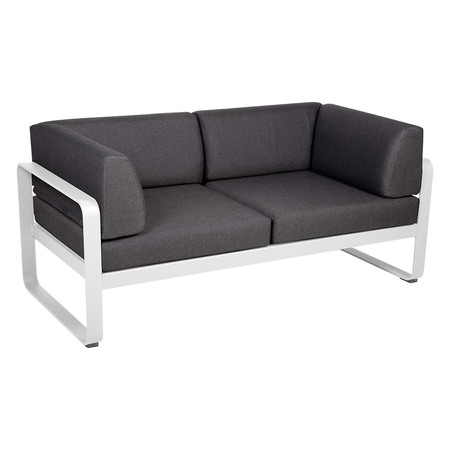 Fermob 2-Sitzer Club-Sofa 'Bellevie'  Weiss 01,  Graphitgrau A3
