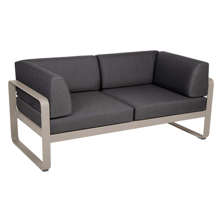 Fermob 2-Sitzer Club-Sofa 'Bellevie'  Muskat 14,  Graphitgrau A3