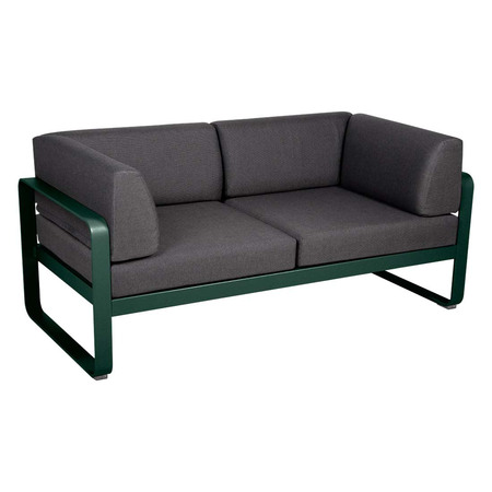 Fermob 2-Sitzer Club-Sofa 'Bellevie'  Zederngrün 02,  Graphitgrau A3