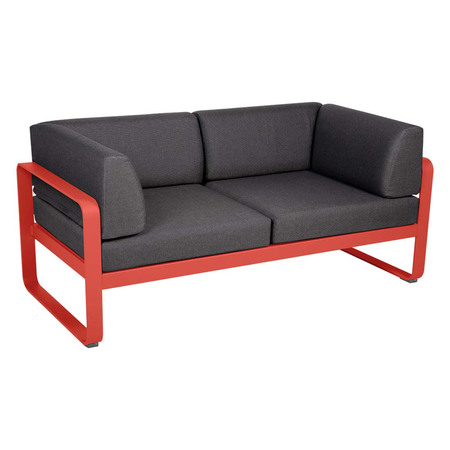 Fermob 2-Sitzer Club-Sofa 'Bellevie'  Capucine 45,  Graphitgrau A3