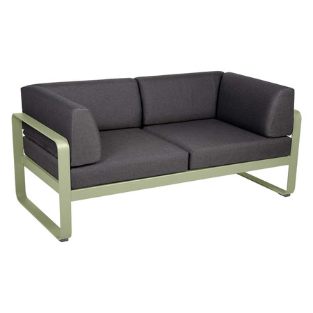 Fermob 2-Sitzer Club-Sofa 'Bellevie'  Lindgrün 65,  Graphitgrau A3