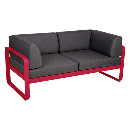 Fermob 2-Sitzer Club-Sofa 'Bellevie'  Rose Praline 93,  Graphitgrau A3