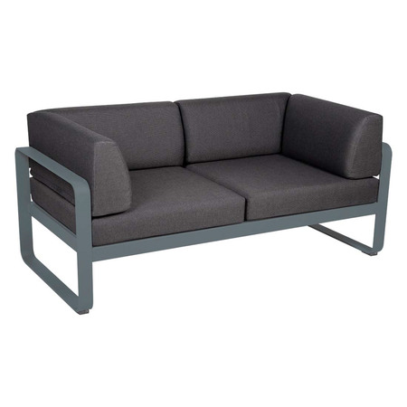 Fermob 2-Sitzer Club-Sofa 'Bellevie'  Gewittergrau 26,  Graphitgrau A3