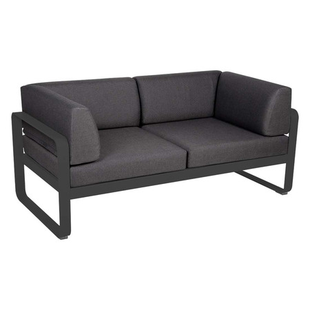 Fermob 2-Sitzer Club-Sofa 'Bellevie'  Lakritze / Schwarz 42,  Graphitgrau A3
