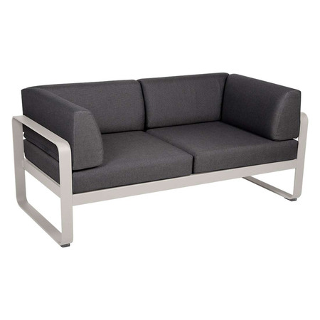 Fermob 2-Sitzer Club-Sofa 'Bellevie'  Lehmgrau A5	,  Graphitgrau A3