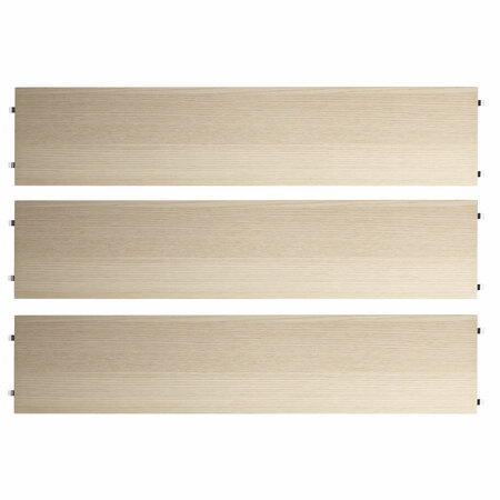 String Furniture Shelves / Pack 3 Esche, B: 78 cm, T: 20 cm