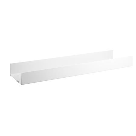 String Furniture Metal Shelf with High Edge Weiss, B: 78 cm, T: 20 cm