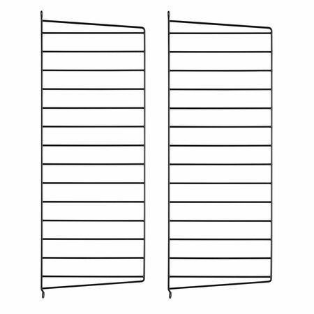 String Furniture Wall Panels / Pack 2 Schwarz, H: 75 cm, T: 30 cm