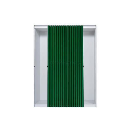 Thut  Faltvorhangschrank von 'Thut' 2 Abteile - B: 139 cm, Grün - Dacron, Lichtgrau