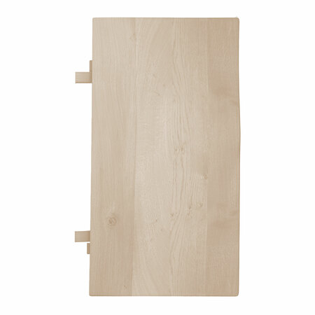 dk3 Erweiterungsplatte Tisch Corduroy rund Eiche weiss geölt	, B: 120 cm / L: 50 cm 