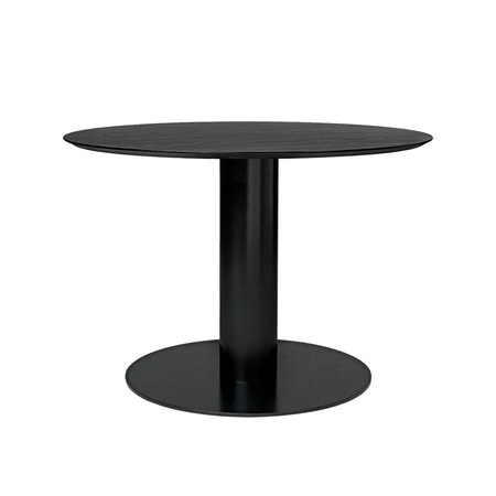Gubi Esstisch 'Gubi 2.0'  Ø: 110 cm, Black Stained Ash Semi Matt Lacquered, Black