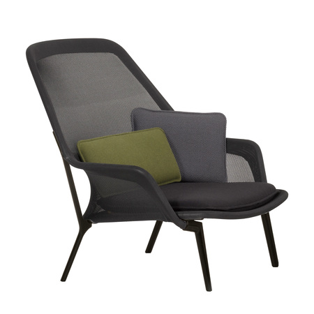 Vitra Slow Chair  Schwarz, Aluminiumguss pulverbeschichtet chocolate