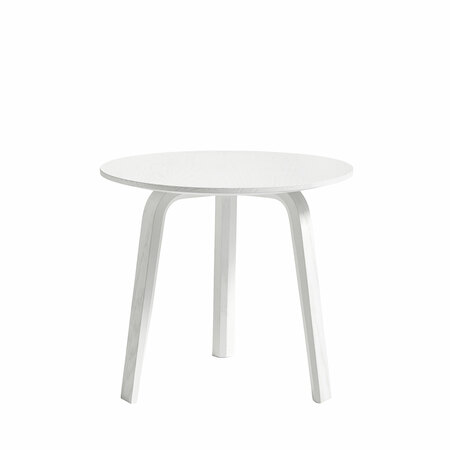 Hay Living Bella Coffee Table Ø: 45 cm / H: 39 cm , Eiche weiss lackiert