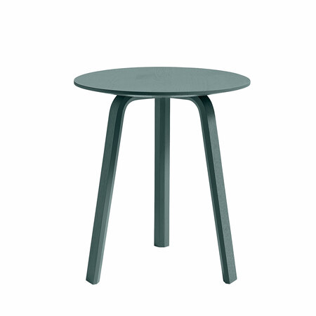 Hay Living Bella Coffee Table Ø: 45 cm / H: 49 cm , Eiche braunschweiggrün lackiert