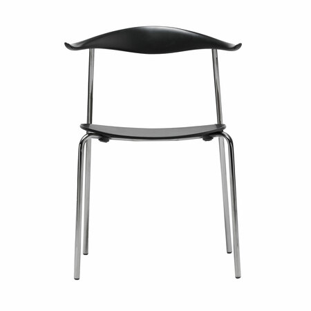 Carl Hansen & Søn Stuhl 'CH88T Eiche Black lackiert, Edelstahl