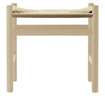 Carl Hansen & Søn Hocker 'CH53' Eiche Weissöl geölt, Papierkordel Natur, H: 39 cm
