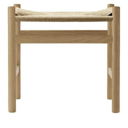Carl Hansen & Søn Hocker 'CH53' Buche geölt, Papierkordel Natur, H: 39 cm