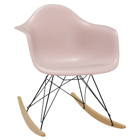 Vitra Eames Plastic Armchair RAR ohne Sitzpolster 04 Weiss, Basic Dark 30 pulverbeschichtet (glatt), Ahorn gelblich 02