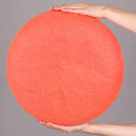 myfelt Filz Colour Pouf S Ø: 38 cm / H: 14 cm , Koralle - Felix