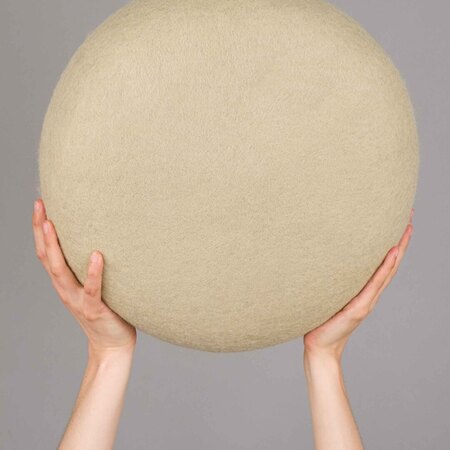 myfelt Filz Colour Pouf S Ø: 38 cm / H: 14 cm , Grünbeige - Lutz
