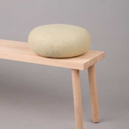 myfelt Filz Colour Pouf S Ø: 38 cm / H: 14 cm , Grünbeige - Lutz