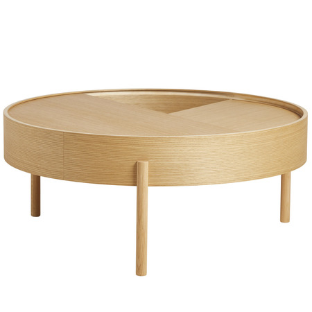 Woud Arc Coffee Table Eichenholz geölt, Ø: 89 cm