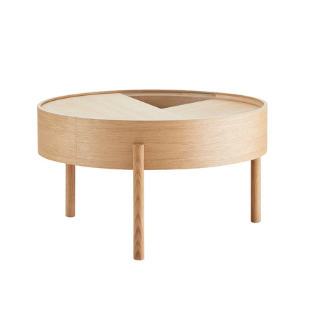 Woud Arc Coffee Table Eichenholz geölt, Ø: 66 cm