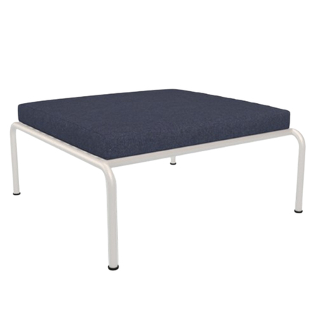 Houe Ottomane 'Avon' Muted White 08, Indigo 53 - Sunbrella Heritage