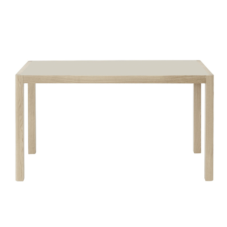 Muuto Workshop Table Eiche schwarz / Linoleum schwarz, B: 130 cm / T: 65 cm