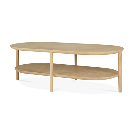 Ethnicraft Bok Couchtisch Eiche Lang 1 Regal Oak
