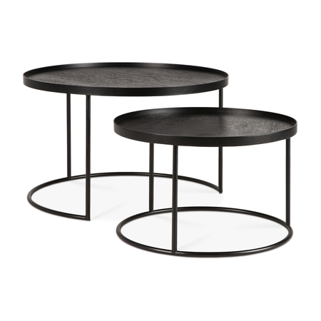 Ethnicraft Couchtisch Set - Rund - Tabletts Nicht Enthalten Small / Large