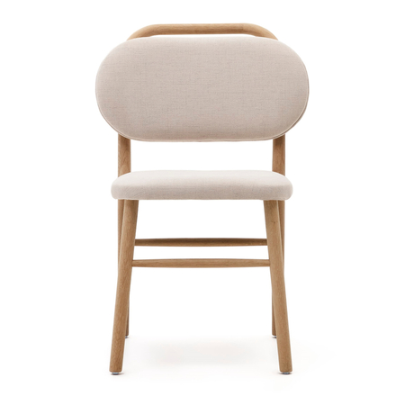 Kave Home Stuhl mit Chenille Bezug 2er Set Preis pro Stuhl 'Helda' von Kave Home Beige, nature