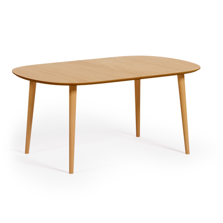 Tisch Eiche rechteckig ausziehbar 160 x 100 cm 'OQUI' von Kave Home