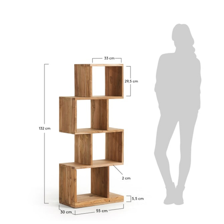Aroba Regal Teakholz 55 x 132 cm Natur
