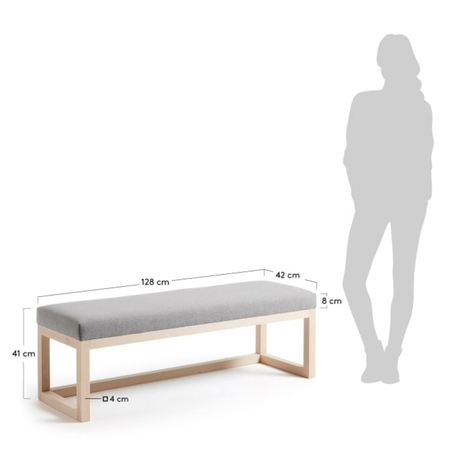 Sitzbank Buchenholz 128 cm 'LOYA' von Kave Home