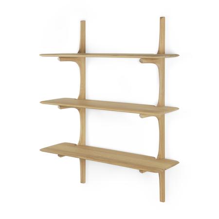 Ethnicraft PI Wandregal 3 shelves W: 100 cm, Oak
